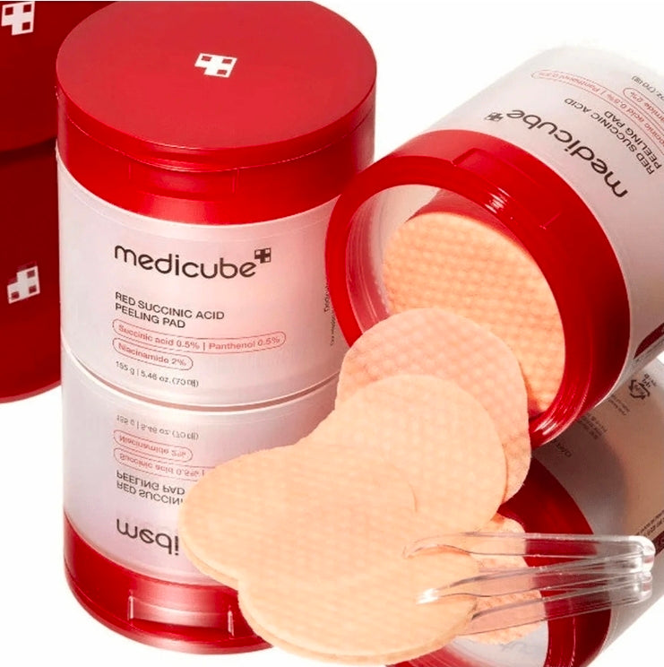 MEDICUBE TONER PAD RED SUCCINIC ACID PEELING PAD