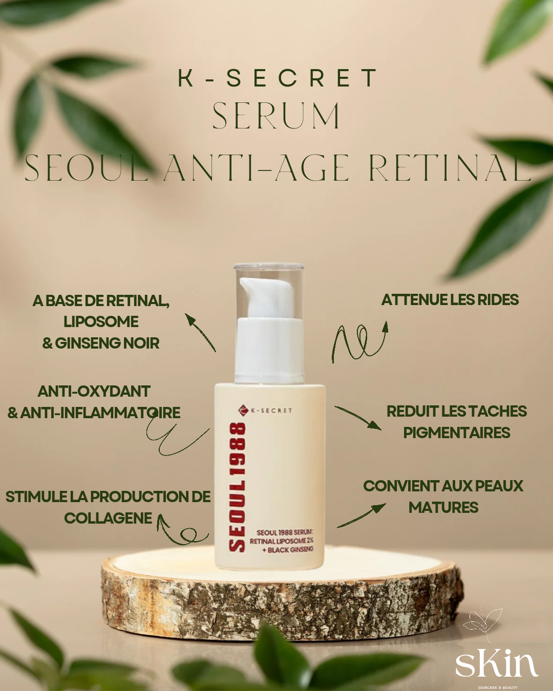 KSECRET SEOUL 1988 SERUM ANTI-AGE RETINAL LIPOSOME 2% & BLACK GINSENG
