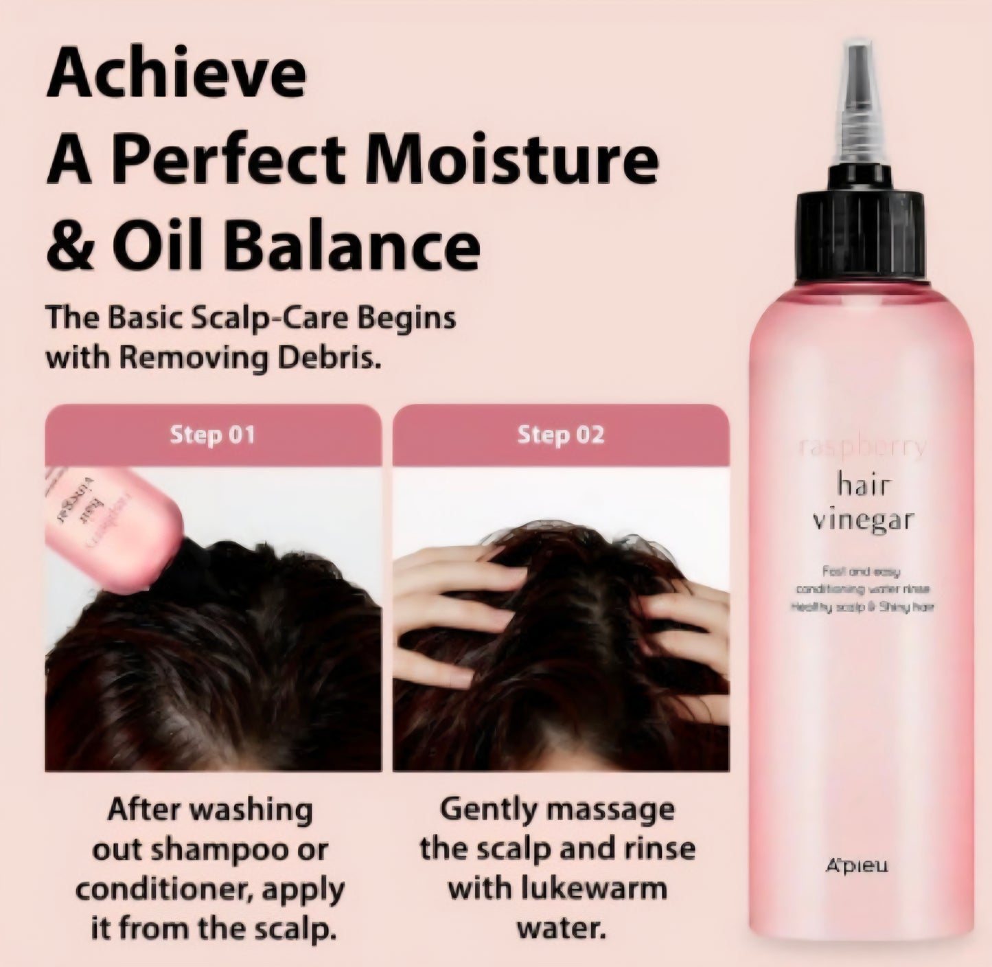 A'PIEU LOTION CHEVEUX RASPBERRY HAIR VINEGAR