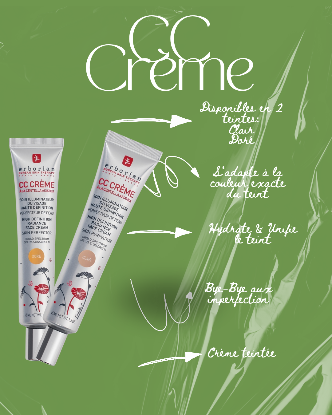 ERBORIAN CREME TEINTEE CC CREME A LA CENTELLA