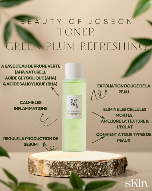 BEAUTY OF JOSEON TONER GREEN PLUM REFRESHING AHA + BHA