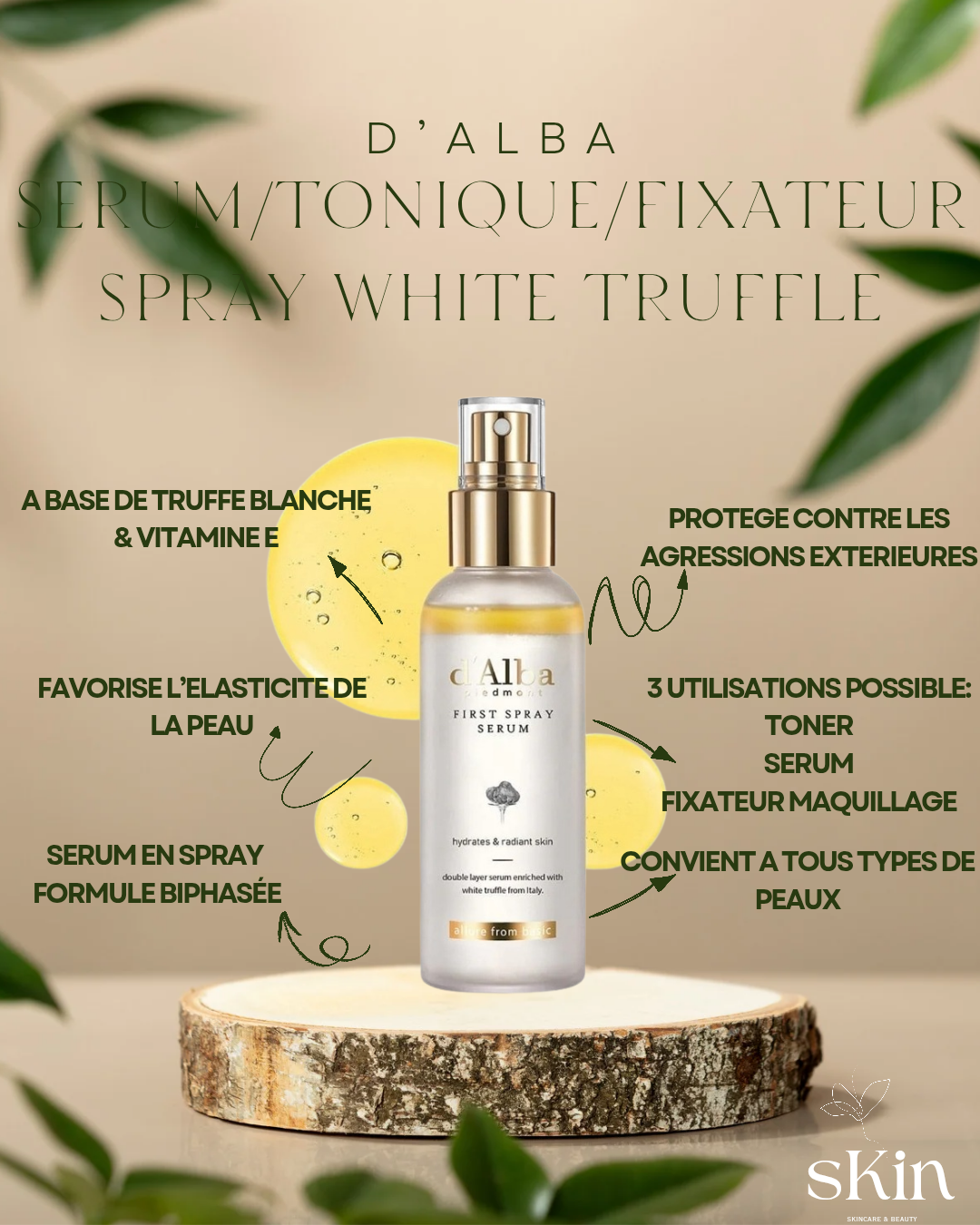 D'ALBA SPRAY SERUM MULTIFONCTION WHITE TRUFFLE FIRST SPRAY SERUM