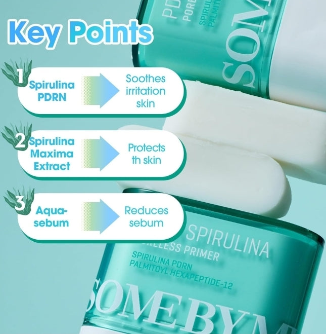 SOME BY MI BASE DE TEINT PORELESS PRIMER PDRN SPIRULINA -