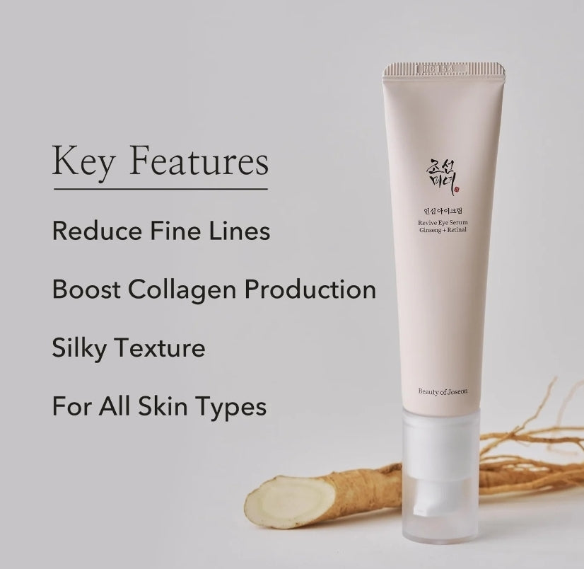 BEAUTY OF JOSEON CONTOUR DES YEUX REVIVE EYE SERUM GINSENG & RETINAL